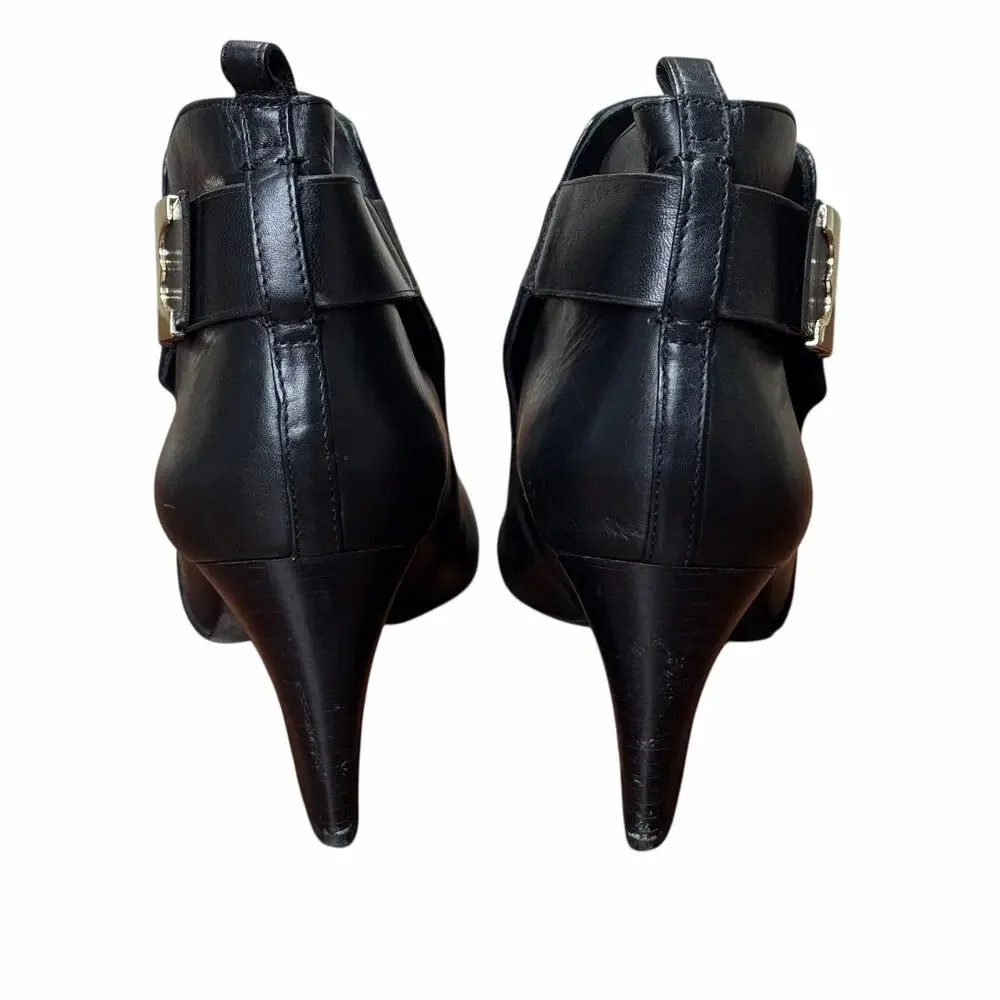 Tory Burch Gemini Link Black Boots Size 10 Pre-Owned